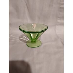 Uranium Depression Glass Dessert Sherbet Dish Bowl. Federal Glass Co. Very Nice